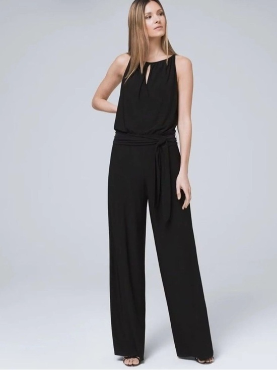 White House Black Market Pants - White House Black Market Black Keyhole Jumpsuit